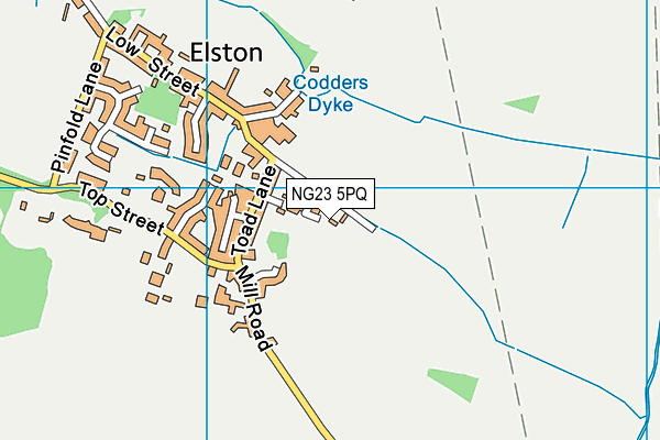 NG23 5PQ map - OS VectorMap District (Ordnance Survey) NG23 5PQ map - OS VectorMap District (Ordnance Survey)