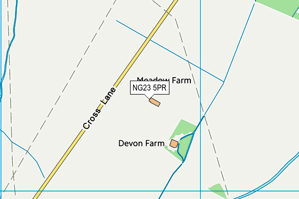NG23 5PR map - OS VectorMap District (Ordnance Survey) NG23 5PR map - OS VectorMap District (Ordnance Survey)