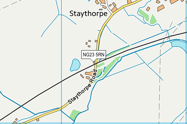 NG23 5RN map - OS VectorMap District (Ordnance Survey) NG23 5RN map - OS VectorMap District (Ordnance Survey)