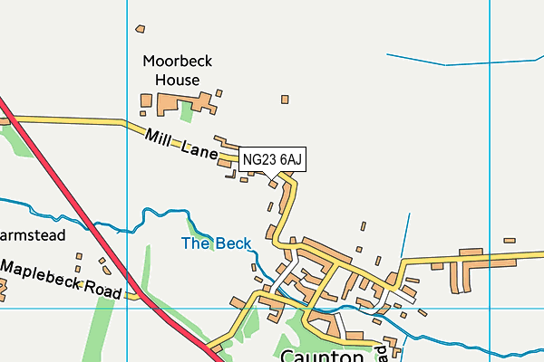 NG23 6AJ map - OS VectorMap District (Ordnance Survey) NG23 6AJ map - OS VectorMap District (Ordnance Survey)