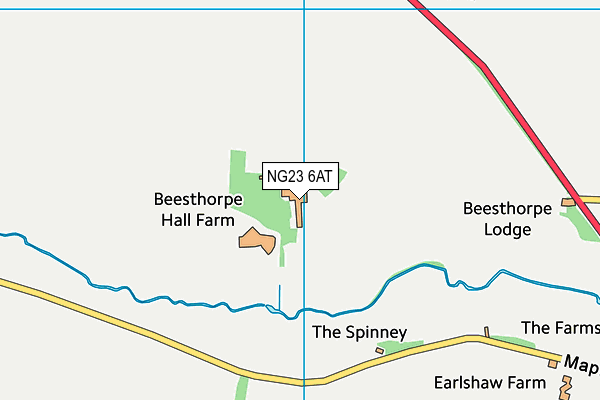NG23 6AT map - OS VectorMap District (Ordnance Survey) NG23 6AT map - OS VectorMap District (Ordnance Survey)