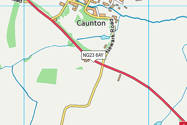 NG23 6AY map - OS VectorMap District (Ordnance Survey)
