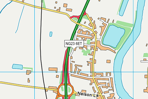NG23 6ET map - OS VectorMap District (Ordnance Survey) NG23 6ET map - OS VectorMap District (Ordnance Survey)