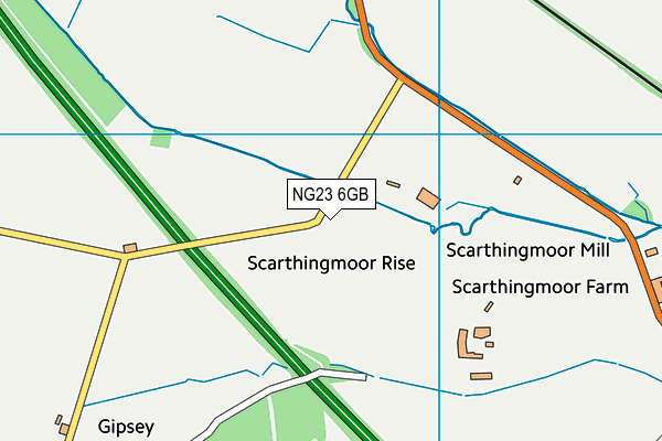 NG23 6GB map - OS VectorMap District (Ordnance Survey)