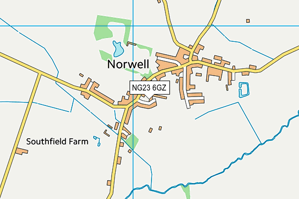 NG23 6GZ map - OS VectorMap District (Ordnance Survey)