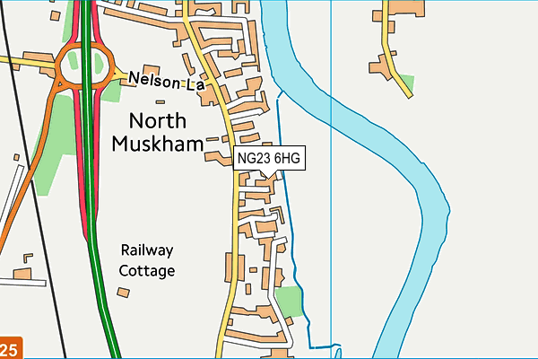 NG23 6HG map - OS VectorMap District (Ordnance Survey) NG23 6HG map - OS VectorMap District (Ordnance Survey)