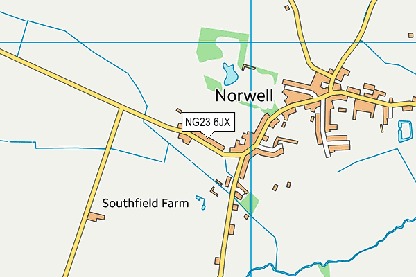 NG23 6JX map - OS VectorMap District (Ordnance Survey)