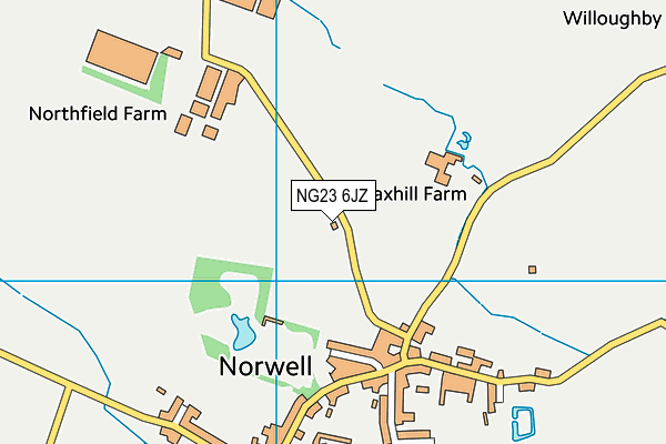 NG23 6JZ map - OS VectorMap District (Ordnance Survey) NG23 6JZ map - OS VectorMap District (Ordnance Survey)