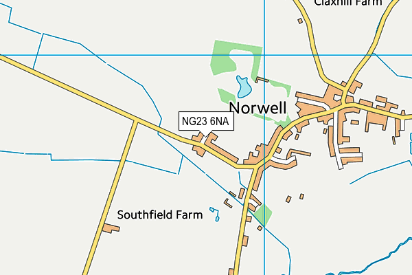 NG23 6NA map - OS VectorMap District (Ordnance Survey) NG23 6NA map - OS VectorMap District (Ordnance Survey)