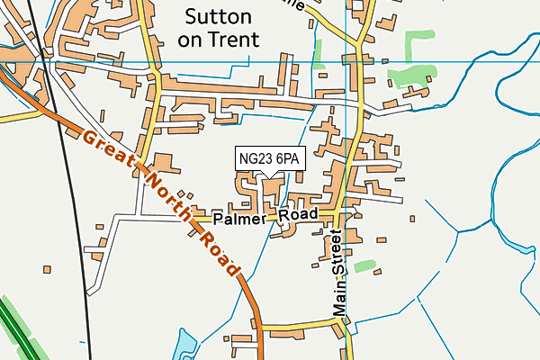 NG23 6PA map - OS VectorMap District (Ordnance Survey) NG23 6PA map - OS VectorMap District (Ordnance Survey)