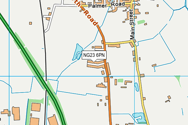 NG23 6PN map - OS VectorMap District (Ordnance Survey)