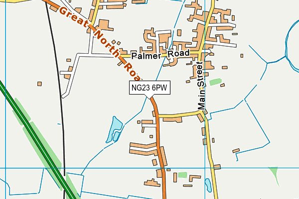 NG23 6PW map - OS VectorMap District (Ordnance Survey) NG23 6PW map - OS VectorMap District (Ordnance Survey)