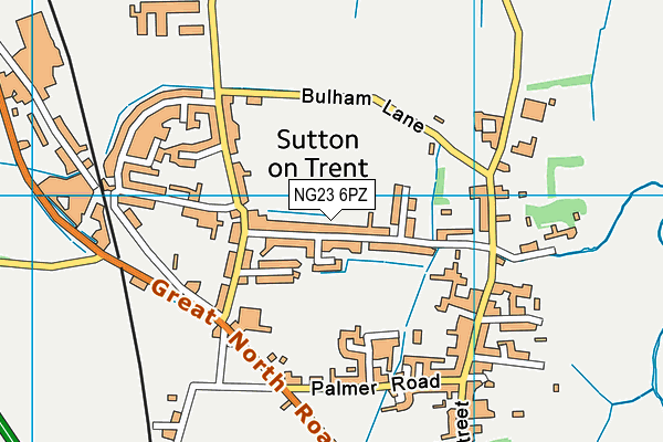 NG23 6PZ map - OS VectorMap District (Ordnance Survey) NG23 6PZ map - OS VectorMap District (Ordnance Survey)