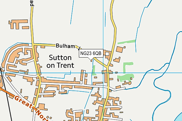 NG23 6QB map - OS VectorMap District (Ordnance Survey)