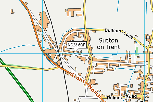 NG23 6QF map - OS VectorMap District (Ordnance Survey)