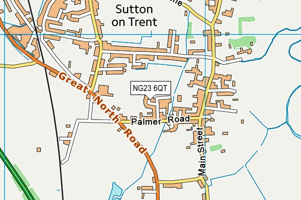 NG23 6QT map - OS VectorMap District (Ordnance Survey) NG23 6QT map - OS VectorMap District (Ordnance Survey)