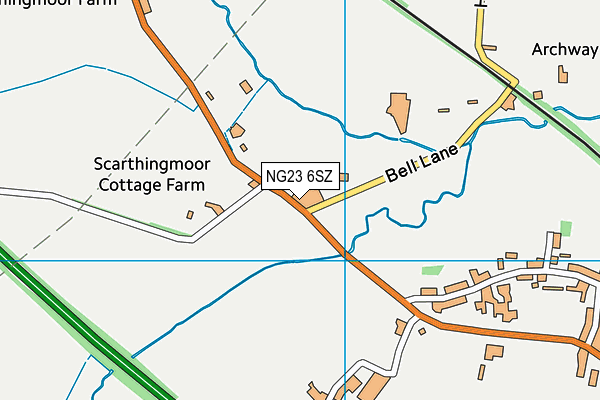 NG23 6SZ map - OS VectorMap District (Ordnance Survey) NG23 6SZ map - OS VectorMap District (Ordnance Survey)