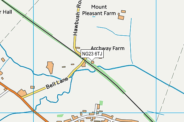 NG23 6TJ map - OS VectorMap District (Ordnance Survey)