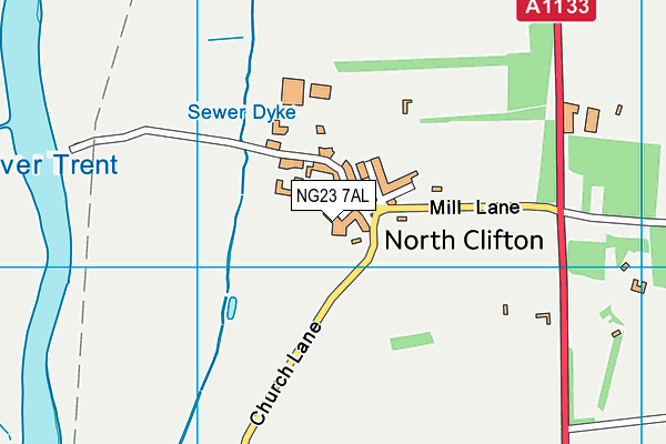 NG23 7AL map - OS VectorMap District (Ordnance Survey) NG23 7AL map - OS VectorMap District (Ordnance Survey)