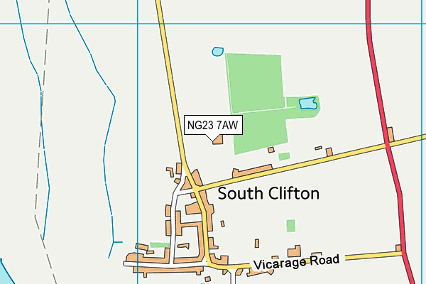 NG23 7AW map - OS VectorMap District (Ordnance Survey) NG23 7AW map - OS VectorMap District (Ordnance Survey)