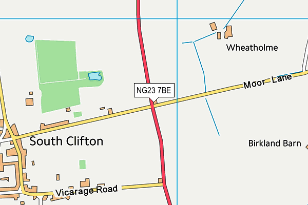 NG23 7BE map - OS VectorMap District (Ordnance Survey) NG23 7BE map - OS VectorMap District (Ordnance Survey)