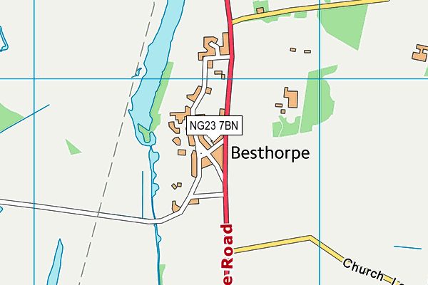 NG23 7BN map - OS VectorMap District (Ordnance Survey) NG23 7BN map - OS VectorMap District (Ordnance Survey)