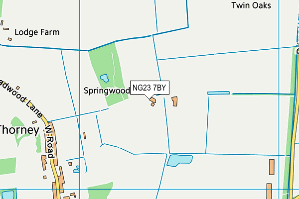 NG23 7BY map - OS VectorMap District (Ordnance Survey) NG23 7BY map - OS VectorMap District (Ordnance Survey)