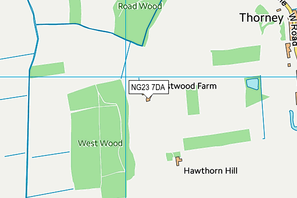 NG23 7DA map - OS VectorMap District (Ordnance Survey) NG23 7DA map - OS VectorMap District (Ordnance Survey)