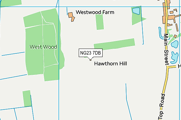 NG23 7DB map - OS VectorMap District (Ordnance Survey) NG23 7DB map - OS VectorMap District (Ordnance Survey)