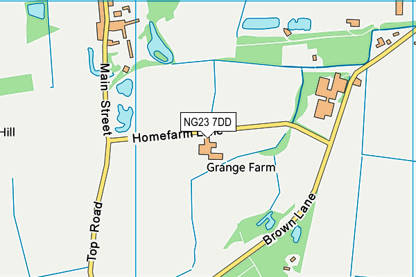 NG23 7DD map - OS VectorMap District (Ordnance Survey) NG23 7DD map - OS VectorMap District (Ordnance Survey)