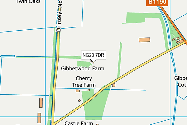 NG23 7DR map - OS VectorMap District (Ordnance Survey) NG23 7DR map - OS VectorMap District (Ordnance Survey)