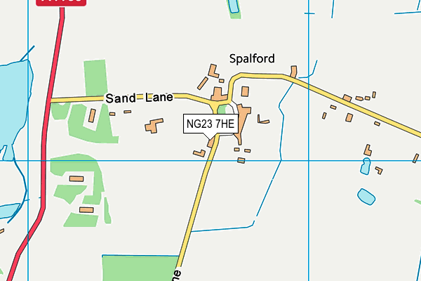 NG23 7HE map - OS VectorMap District (Ordnance Survey) NG23 7HE map - OS VectorMap District (Ordnance Survey)