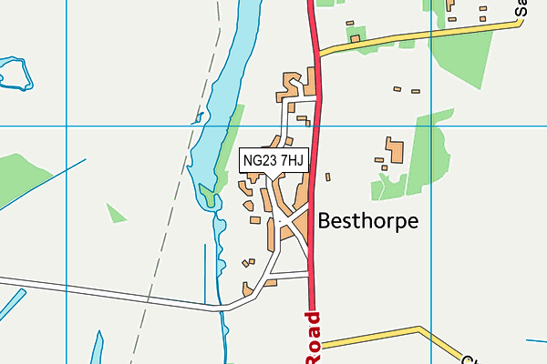 NG23 7HJ map - OS VectorMap District (Ordnance Survey) NG23 7HJ map - OS VectorMap District (Ordnance Survey)