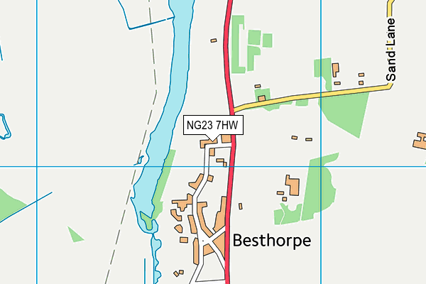 NG23 7HW map - OS VectorMap District (Ordnance Survey) NG23 7HW map - OS VectorMap District (Ordnance Survey)