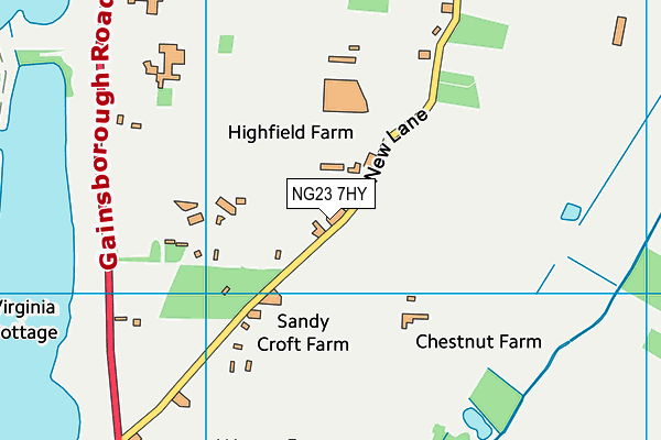 NG23 7HY map - OS VectorMap District (Ordnance Survey) NG23 7HY map - OS VectorMap District (Ordnance Survey)