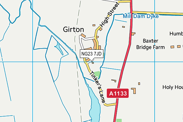 NG23 7JD map - OS VectorMap District (Ordnance Survey) NG23 7JD map - OS VectorMap District (Ordnance Survey)