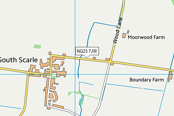 NG23 7JW map - OS VectorMap District (Ordnance Survey) NG23 7JW map - OS VectorMap District (Ordnance Survey)
