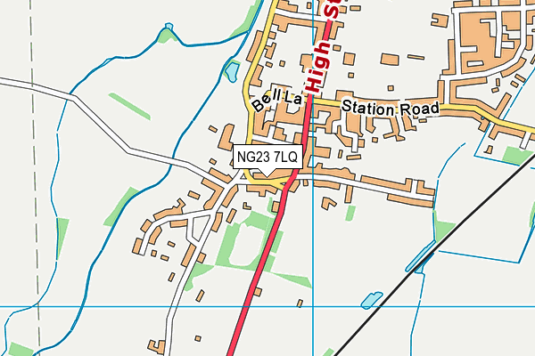 NG23 7LQ map - OS VectorMap District (Ordnance Survey) NG23 7LQ map - OS VectorMap District (Ordnance Survey)