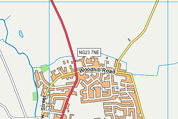 NG23 7NE map - OS VectorMap District (Ordnance Survey) NG23 7NE map - OS VectorMap District (Ordnance Survey)
