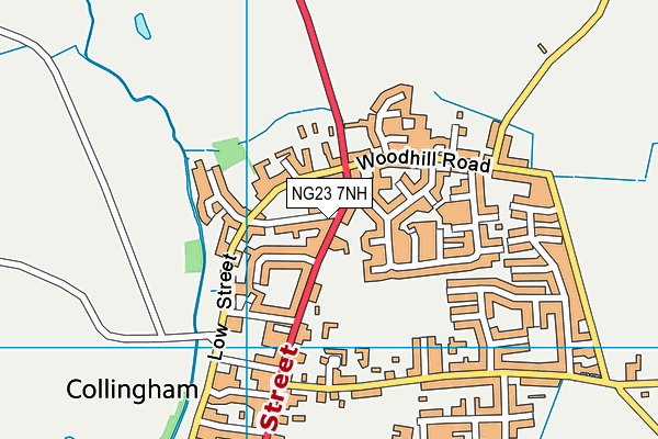 NG23 7NH map - OS VectorMap District (Ordnance Survey)