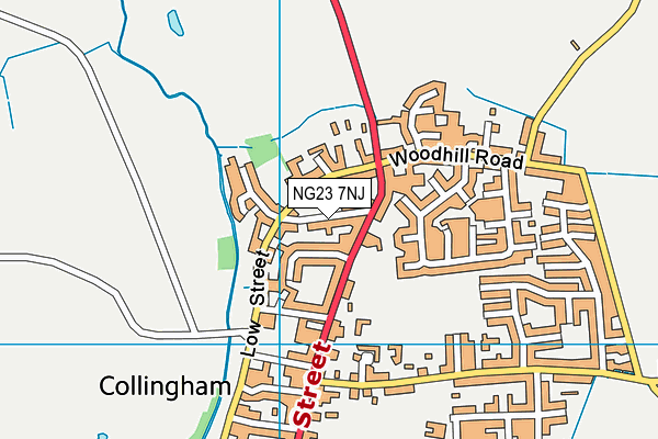 NG23 7NJ map - OS VectorMap District (Ordnance Survey) NG23 7NJ map - OS VectorMap District (Ordnance Survey)