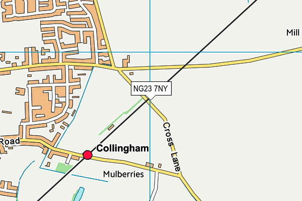NG23 7NY map - OS VectorMap District (Ordnance Survey) NG23 7NY map - OS VectorMap District (Ordnance Survey)