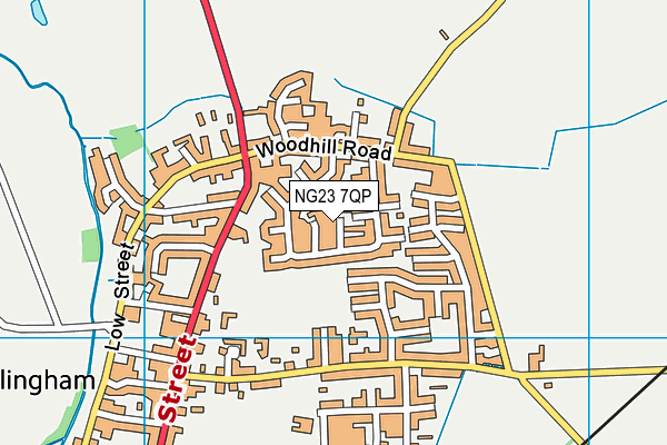 NG23 7QP map - OS VectorMap District (Ordnance Survey)