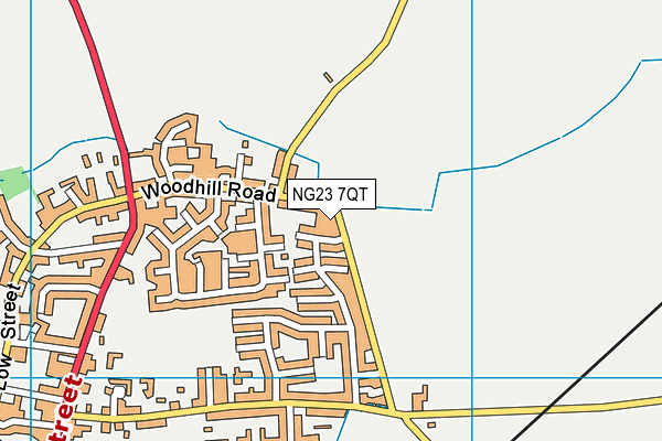 NG23 7QT map - OS VectorMap District (Ordnance Survey) NG23 7QT map - OS VectorMap District (Ordnance Survey)
