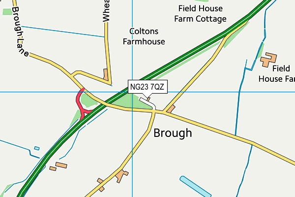 NG23 7QZ map - OS VectorMap District (Ordnance Survey) NG23 7QZ map - OS VectorMap District (Ordnance Survey)