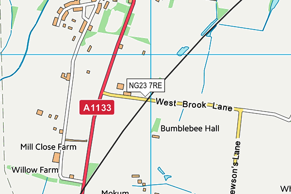 NG23 7RE map - OS VectorMap District (Ordnance Survey) NG23 7RE map - OS VectorMap District (Ordnance Survey)