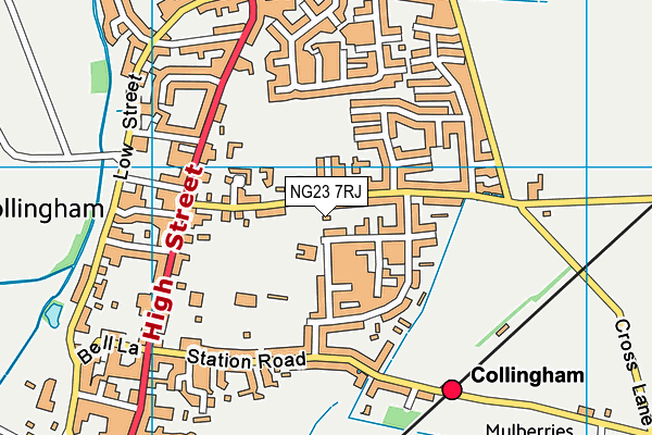 NG23 7RJ map - OS VectorMap District (Ordnance Survey) NG23 7RJ map - OS VectorMap District (Ordnance Survey)
