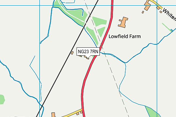 NG23 7RN map - OS VectorMap District (Ordnance Survey) NG23 7RN map - OS VectorMap District (Ordnance Survey)