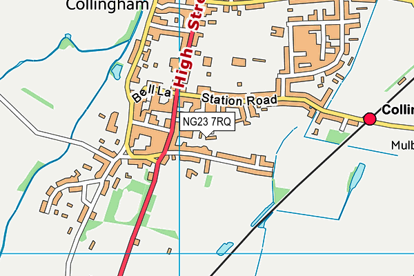NG23 7RQ map - OS VectorMap District (Ordnance Survey) NG23 7RQ map - OS VectorMap District (Ordnance Survey)