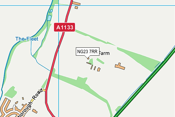 NG23 7RR map - OS VectorMap District (Ordnance Survey) NG23 7RR map - OS VectorMap District (Ordnance Survey)
